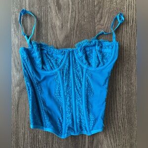 Urban outfittters corset in blue. Size M
